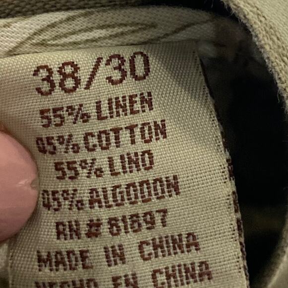 Cubavera Men's Linen Chinos NEW Vintage dead stock size 38 x 30 - Picture 6 of 11